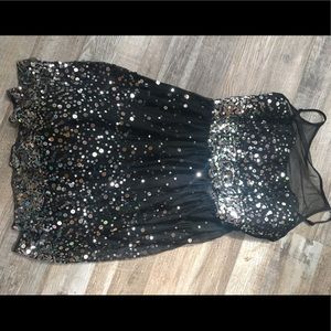 Sparkly black dance dress